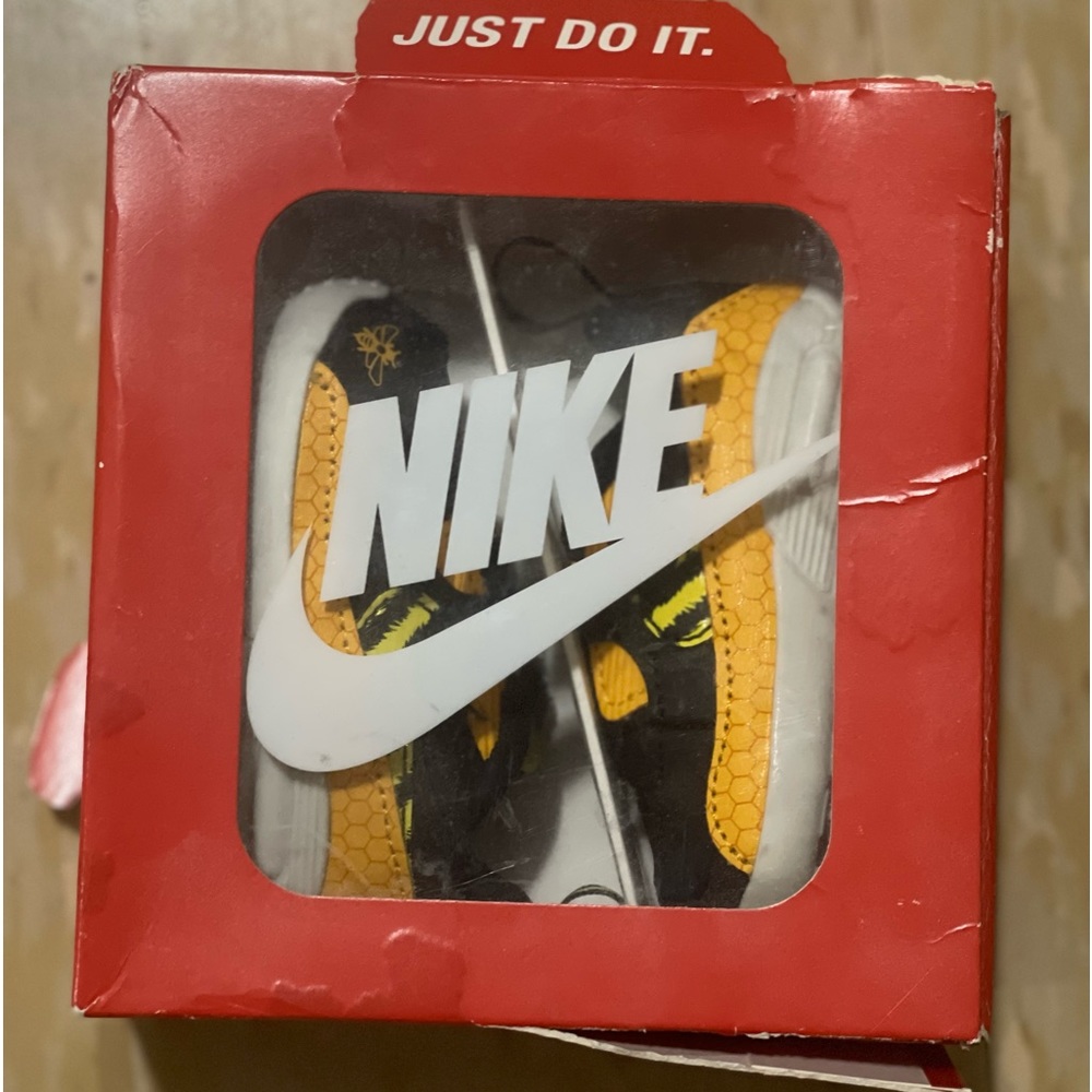 Black & yellow baby size 2c soft bottom sneakers